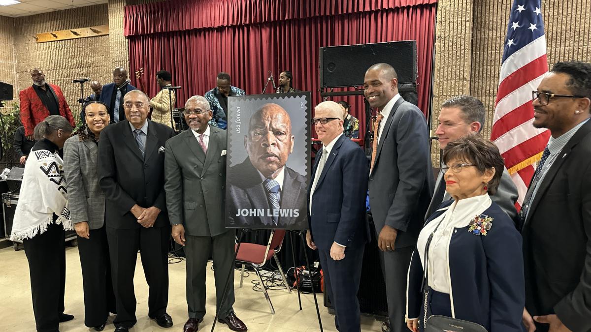 Rep. Meeks, New York's Lt. Governor and guests. 