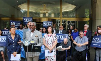 Rep. Meeks and other Members of Congress at IRS Press Conference in Brooklyn