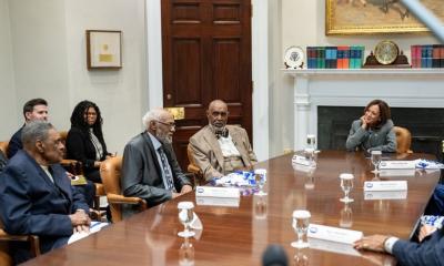 Vice President Harris meets with the Tennessee A&I Tigers for their historic wins starting in 1957.